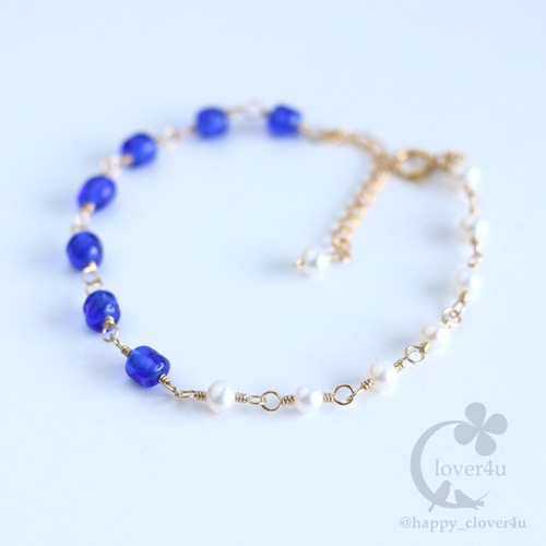 pt850 プラチナ ブレスレット ラピスラズリ 淡水パール （pt850  