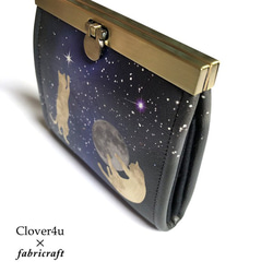【Clover4u×fabricraft】コンパクト財布「月猫」/cp08 4枚目の画像