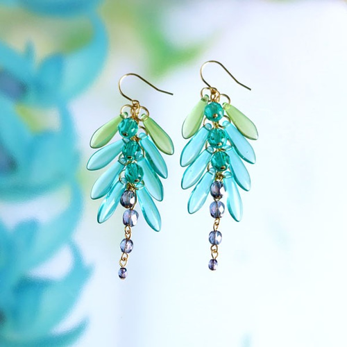 ヒスイカズラ ヒスイカズラひとふさピアス/p1195 ピアス（フック・チェーン