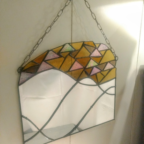 ボタニカルミラー ステンドグラスミラー 鏡