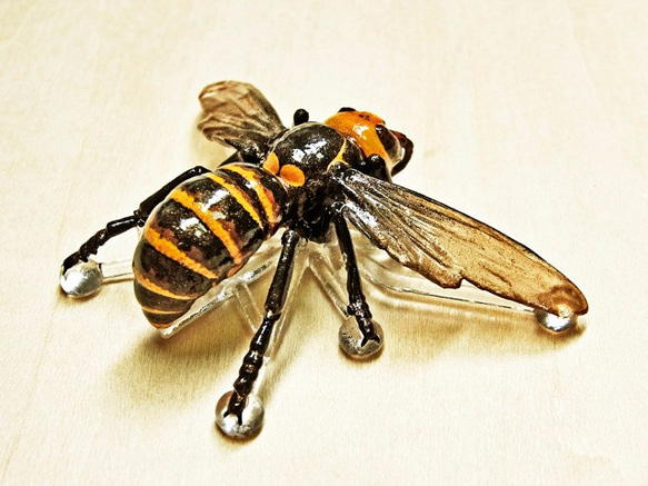 蜜蜂胸針“≒標本模型”大黃蜂色 第6張的照片