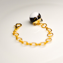 定制 Nyanko 包飾“貓王子”金色黑白貓八戒 第2張的照片