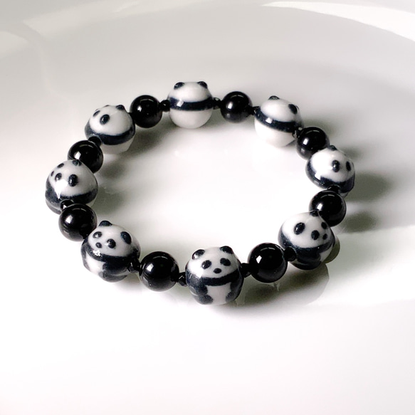客製化熊貓石熊貓巨型手鍊 第1張的照片