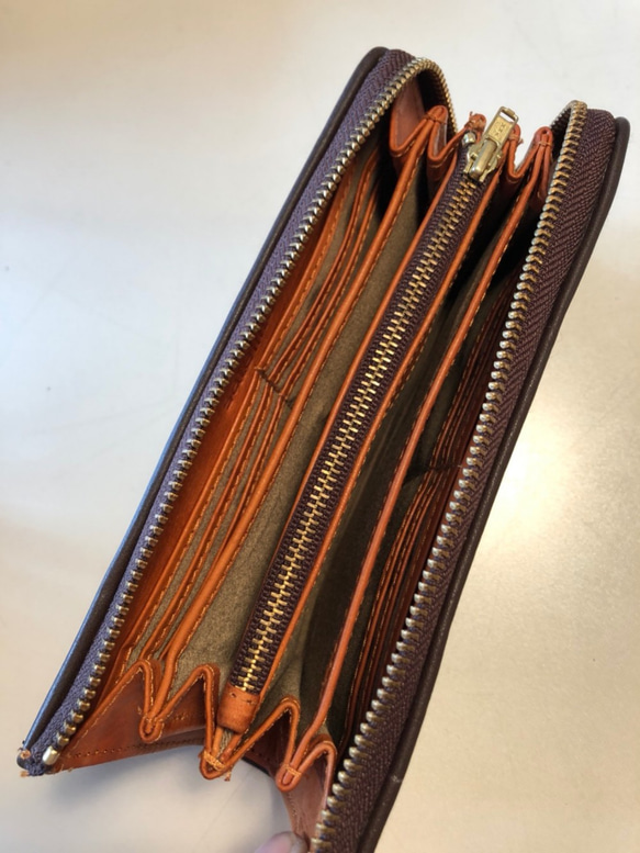 ハラコ（風）ウォレット（ジラフ柄）送料無料 4枚目の画像