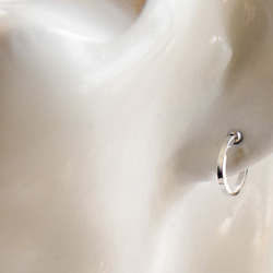 Silver925・少し幅広タイプのノンホールピアス（ピアス風イヤリング）10㎜（1.0g） 5枚目の画像