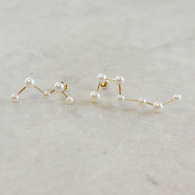 14Kgfカシオペア座と北斗七星のピアス