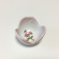 ピンクの小バラの小さな小鉢、2つセット 2枚目の画像