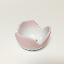 ピンクの小バラの小さな小鉢、2つセット 4枚目の画像