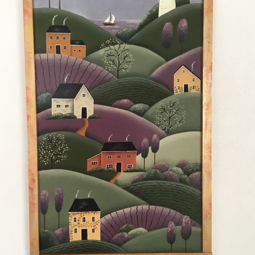 トールペイント 風景画の小物入れ トールペイント 風景画の小物入れ トールペイント 風景画の小物