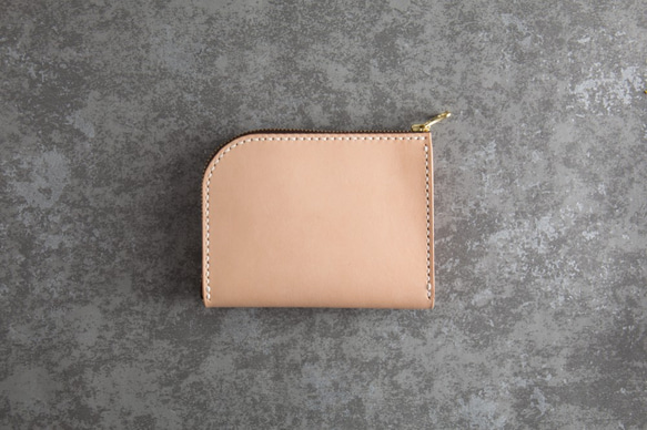 GOURTURE Lファスナー財布/財布イタリアのなめし革入口原色handtailor [GLW01] 1枚目の画像