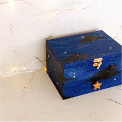 STAR アクセサリーボックス　木製　収納ボックス　ケース 2枚目の画像