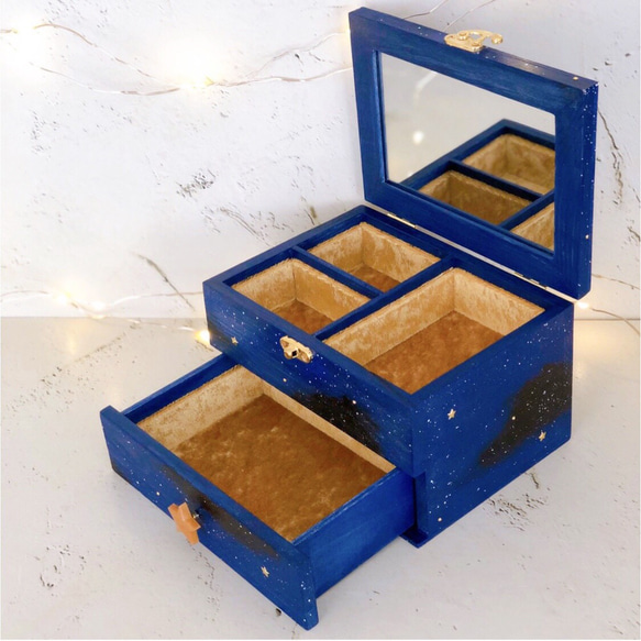 STAR アクセサリーボックス　木製　収納ボックス　ケース 4枚目の画像