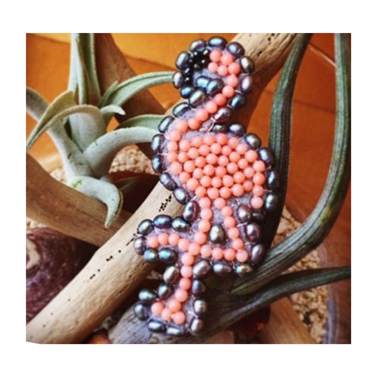 フラミンゴ ブローチ