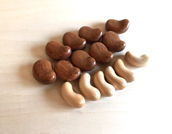 【受注製作】そら豆とカシューナッツの箸置き2個1set(各1ずつ) 5枚目の画像