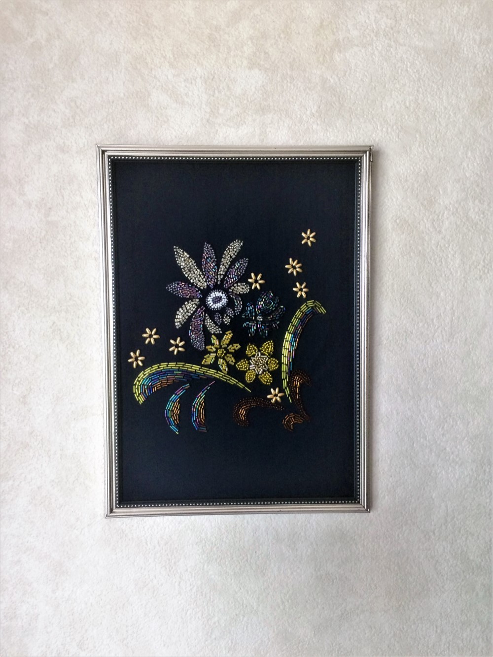 ひまわり ビーズ刺繍×金型装飾 がま口 アンティーク 和装洋装 ハーフムーン ひまわり ビーズ刺繍×金型装飾 がま口 アンティーク 和装洋装