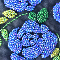 フラワービーズ刺繍　手提げバッグ 5枚目の画像