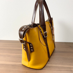 spears bag   スピアーズバック　yellow x brown 3枚目の画像