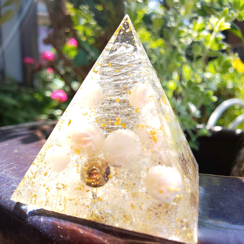 願いの叶う本物のオルゴナイト＊ムーンストーン 天然石 KU 