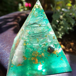 癒しのオルゴナイト❤️アマゾナイト＋シトリンのハート型♡ 0_5002bb1485f2ad8cbbc97fb257cf