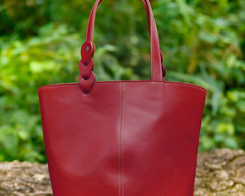 極美品 ＊ ADMJ レザー ウイング ハンド トートバッグ ボルドー 0_2d9bc3a3796bd4142554e2b7db82