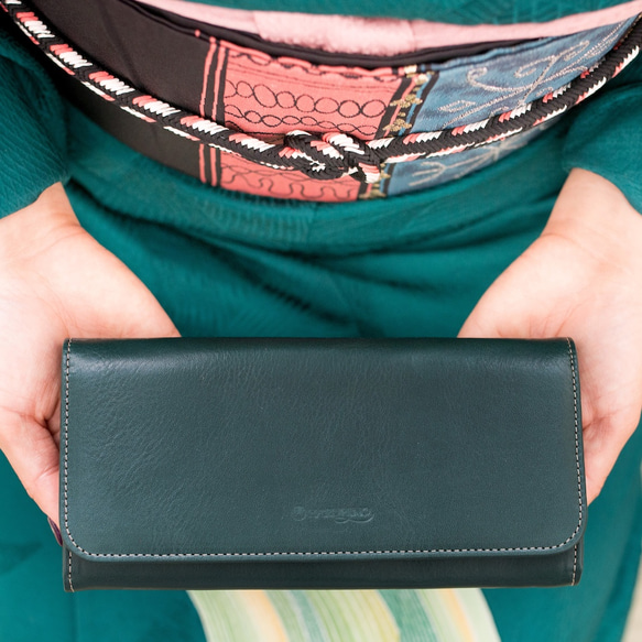 PORTER ダークグリーン レザー 長財布 PORTER ダークグリーン レザー 長財布 ポーター ダークグリーンレザー