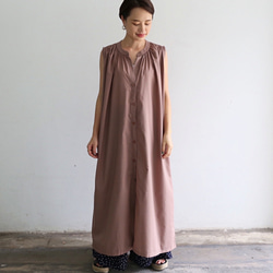 無袖襯衫裙摩卡0290MC 第3張的照片