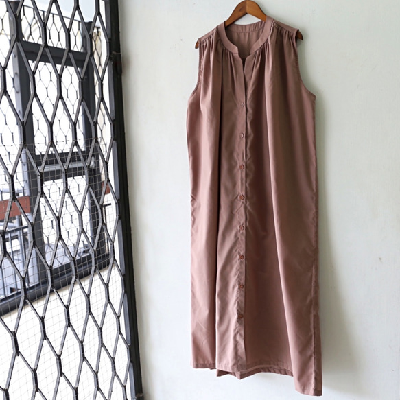 無袖襯衫裙摩卡0290MC 第8張的照片