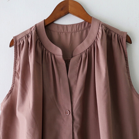 無袖襯衫裙摩卡0290MC 第10張的照片