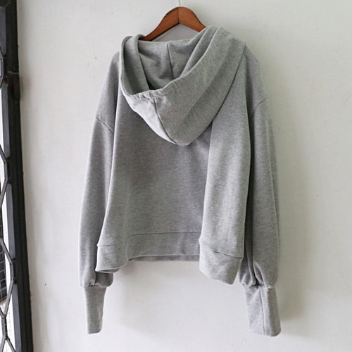 大きめフードのスウェットパーカー グレー 0363Grey パーカー