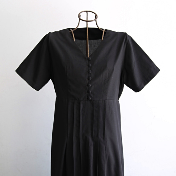 コットン ソフトタッチ ドレス　ブラック　0204BK 6枚目の画像