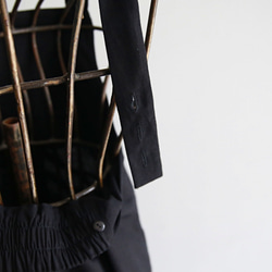 コットンリネン ジャンパースカート　ブラック 10枚目の画像