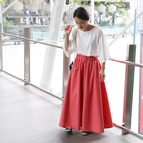 コムデギャルソン　ピンク フレアロングスカート COMME des GARCONS（ロングスカート ・ ピンク/桃色系）のフリマ