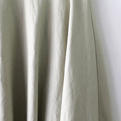 リネンフレアマキシスカート　カーキベージュ 8枚目の画像