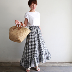 棉格紋格子裙 第2張的照片