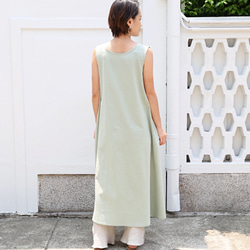柔軟棉麻連衣裙薄荷 第5張的照片
