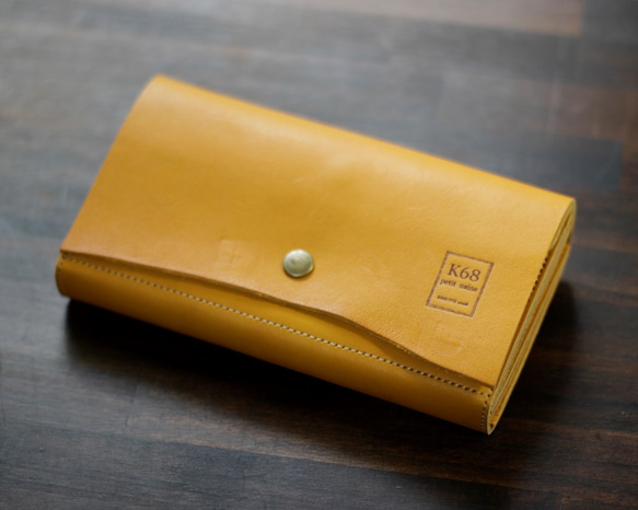 長財布　Long Wallet / Natural cut / Yellow 1枚目の画像