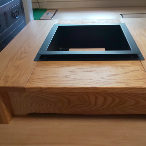 J4 無垢 囲炉裏】 天板無垢囲炉裏(分解:組立超簡単)<ウォルナット逆