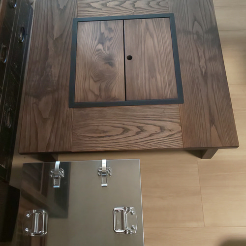 天板無垢囲炉裏(分解:組立超簡単)<ウォルナット逆板目>-マルチ仕様 天板無垢囲炉裏(分解:組立超簡単)<ウォルナット逆板目>-マルチ仕様