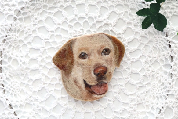 Pocket animal バッチ ラブラドールレトリバーさん 羊毛フェルト