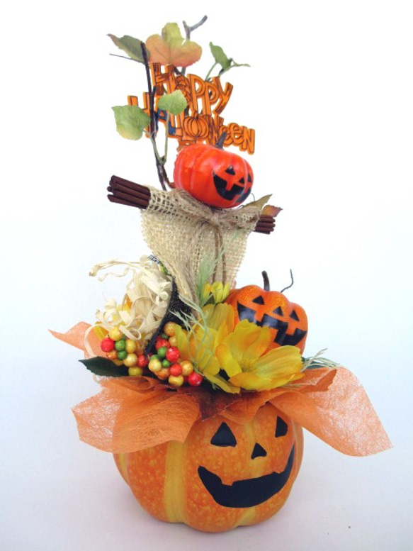 ハロウィンかぼちゃ器飾り　大20-2 4枚目の画像