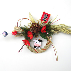 お正月リース♪No.21 FLABEL お正月飾り しめ飾り 干支注連縄 おしゃれ しめ縄 リース