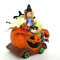 ハロウィンかぼちゃの汽車飾り　大21-2 5枚目の画像