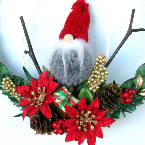 クリスマスリース飾り 小21-4 リース kisetukazari2 通販 12875524