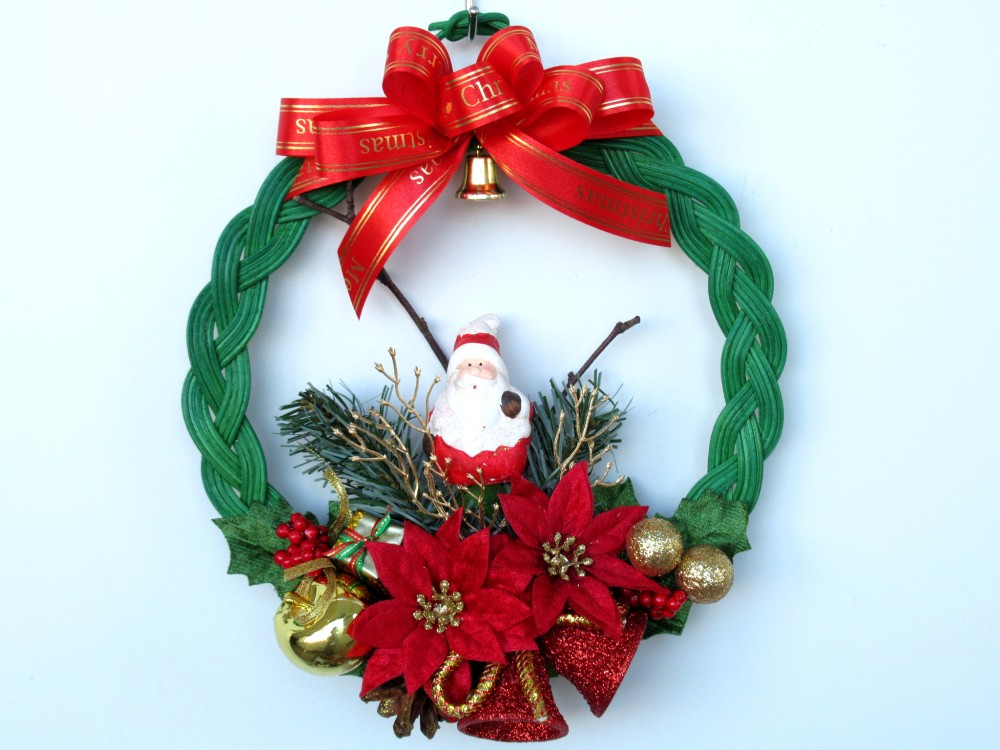 21.クリスマスリース クリスマスリース飾り 中21-3 リース kisetukazari2 通販