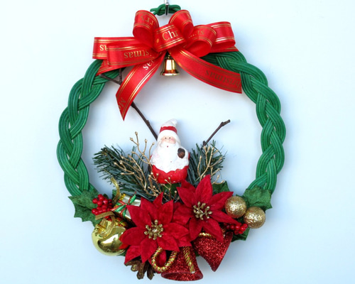 クリスマスリース飾り 中21-3 リース kisetukazari2 通販 12875608
