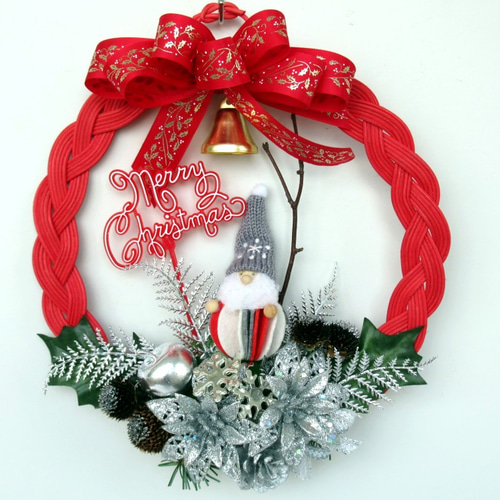 クリスマスリース飾り 大21-2 リース kisetukazari2 通販 12957243