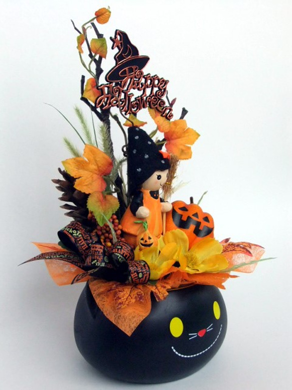 ハロウィン 黒猫器飾り　大１ 4枚目の画像