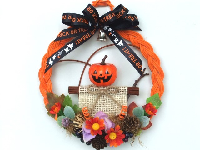 ハロウィンリース ハロウィンリース飾り 小19-3 リース kisetukazari2 通販 7846864