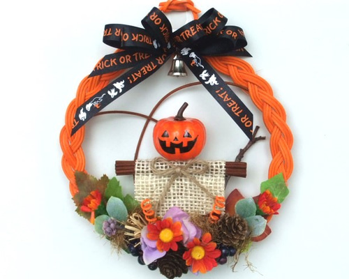 ハロウィンリース飾り 小19-3 リース kisetukazari2 通販 7846864