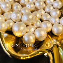 PUREST HOME 圓舞曲の日本棉珍珠-垂墜黃銅耳環 第7張的照片